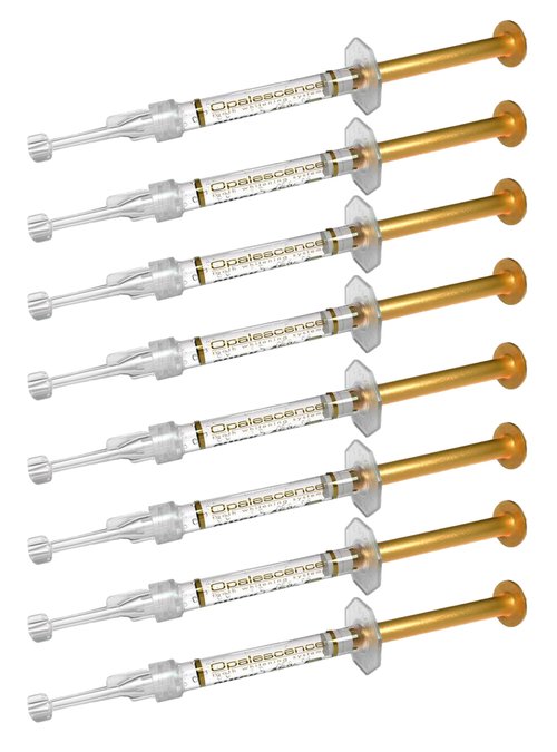 Opalescence 45% Syringes Teeth Whitening Gel - with PF - (8 Syringes) Refill Kit Carbamide Peroxide. Made by Ultradent, in Mint Flavor. Tooth Whitening 5359-4