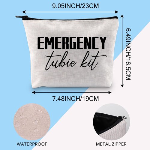 Gtube Supply Bag Emergency Tubie Kit Emergency G-Tube Supplies Gtube Gift Feeding Tube Awareness Cosmetic Bag (EMERGENCY tubie kit)