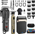 HIENA PRO Professional Hair Clippers - Cordless 3-in-1 Hair Cutting Kit with Foil Shaver | USB-C Rechargeable