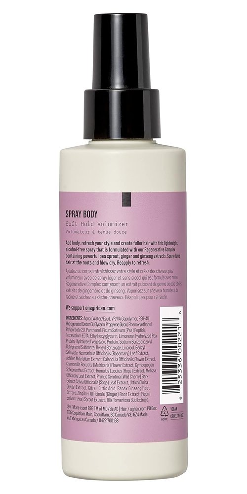 AG Care Spray Body Soft-Hold Volumizer - Lightweight Formula for All Hair Types | 5 Fl Oz