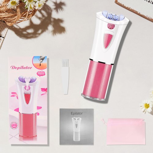 Epilators Hair Removal for Women with LED Light, 2026 New Cordless Electric Tweezers Hair Removal Device for Face, Painless Smooth Glide Epilator for Face/Arm/Bikini Area/Legs/Underarm (Pink)