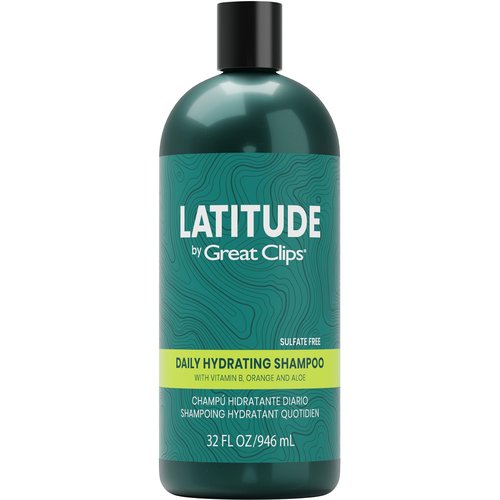GREAT CLIPS LATITUDE Daily Hydrating Shampoo | Men's Shampoo that Promotes Full + Healthy Hair | For All Hair Types | 32oz | Packaging May Vary