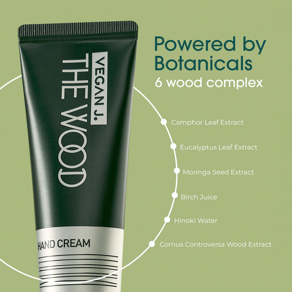 Wood Hand Cream - Deep Hydration with Shea Butter | Fast-Absorbing, Non-Sticky & Vegan (1.69 fl. oz.)