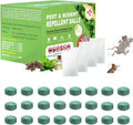 Mouse Rodent Repellent - Peppermint Oil Balls | Plant-Based Deterrent for Mice, Rats & Bugs, 24 Pack