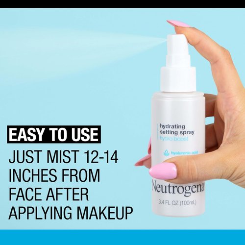 Neutrogena Hydro Boost Setting Spray - Hydrating Formula with Hyaluronic Acid for Smooth, Dewy Skin | 3.4 fl. oz