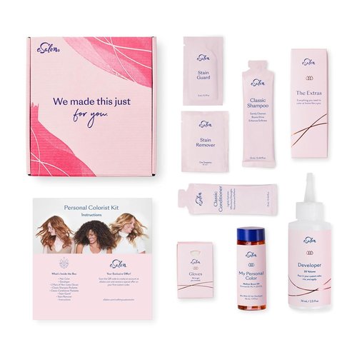 eSalon Permanent Hair Color Kit - Dark Blonde | Ammonia-Free Formula for 100% Gray Coverage