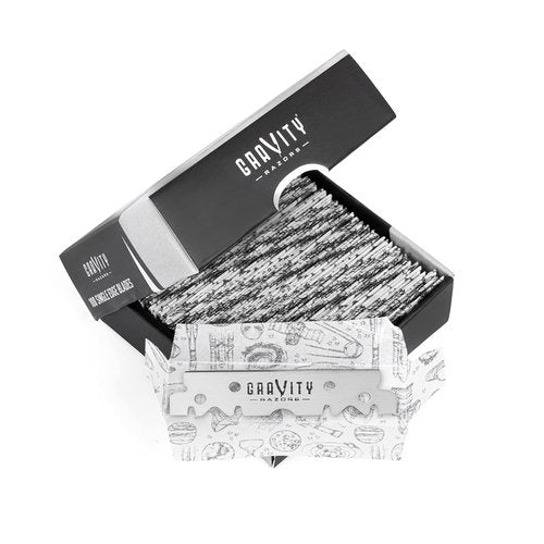 Premium Single Edge Razor Blades - Swedish Steel Razor Blades for Safety Razors and Straight Edge Razors, by GRAVITY RAZORS (100 Count, 2-Pack)