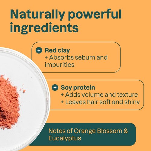 ATTITUDE Volume & Shine Shampoo Bar - Natural Soy Protein & Red Clay for Thin Hair | Vegan, 4 Oz