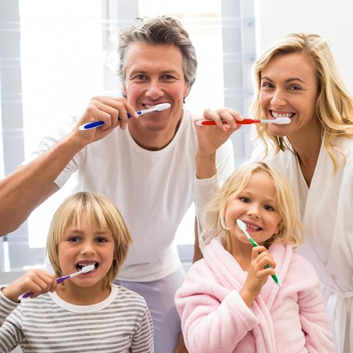 Codweny Bulk Toothbrushes 30 Pack Colorful Individually Wrapped Disposable Soft Large Brush Head Ergonomics Handle Oral Set for Adults Kids Travel Hotel OCC Airbnb Dentist (30)