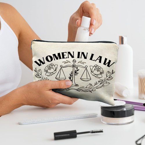 RYYCDOI Lawyer Gifts for Women, Lawyer Makeup Bag, Law School Graduation Gifts, Women in Law Cosmetic Bags Makeup Pouch