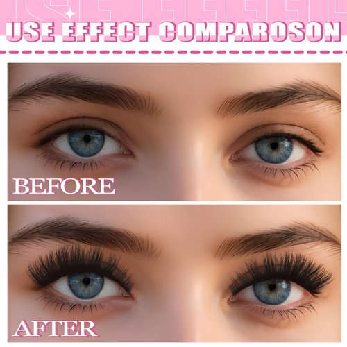 BTLLSSH 8Pairs Wispy Mink Lashes Fluffy Eyelashes Natural Look 5D Volume Fake Eyelashes 2Pack 3D623-4