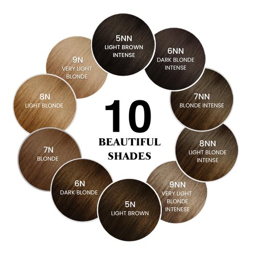 MOEHAIR 6NN Permanent Hair Color - Dark Blonde Intense | 100% Gray Coverage | Keratin Infused & Non-Drippy (3.38 Oz)
