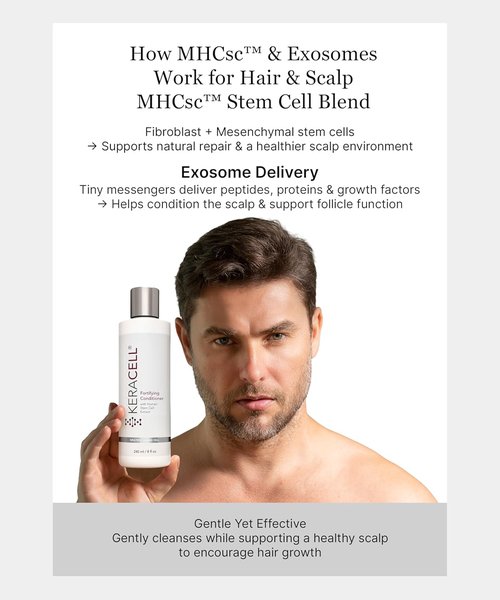 Skiennix Fortifying Conditioner - Deep Conditioning Treatment with Human Stem Cell Extract - Strengthens, Detangles & Adds Shine for Thinning Hair - 8 oz
