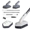 ITTAHO Shower Tile Tub Scrubber Brush with 4 Cleaning Heads,Floor Scrub Brush with 56''Long Handle, Shower Cleaner Brush & Grout Cleaner Brush Set for Shower,Tile, Tub, Bathroom,Kitchen,Walls,Sink