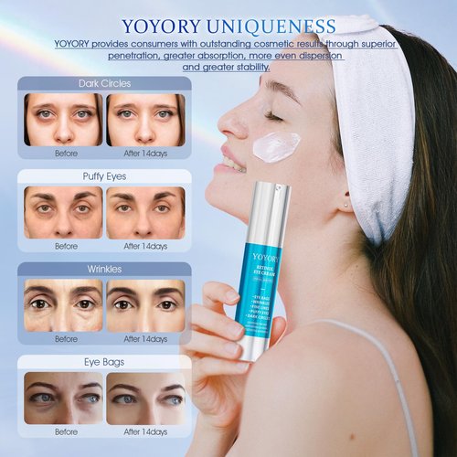 Retinol Eye Cream for Eye Bags - Anti-Aging Under Eye Treatment for Dark Circles, Fine Lines,Wrinkles, Puffiness Hydrating & Moisturizing Skin Care valentine's dayGift for Women and Men, 0.67 fl oz