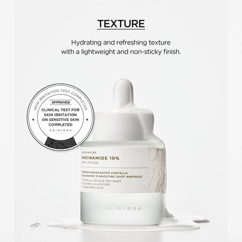 SKIN1004 Niacinamide 10% Boosting Shot Ampoule, Valentine Gifts, Hydrating Niacinamide Spicule Serum, Korean Facial Ampoule with Tranexamic Acid, Madagascar Centella, Korean Skin Care, 1.01fl.oz/ 30ml