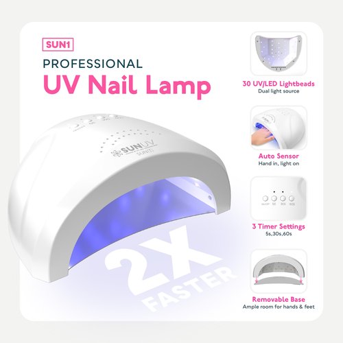 SUNUV Gel Nail Polish Kit with UV Light, 23 Pcs Gel Nail Kit Four Season, 12 Colors Polish Set with Base Glossy Top Coat, Manicure Tools Home Salon Gift for Women Teens Girls, Starter Kit