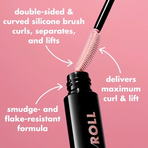 e.l.f. Lash 'N Roll Mascara - Curling Formula for Lifted, Separated Lashes | Long-Lasting, Vegan, Black
