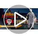 10FT Inflatable Halloween Decoration with Lights - Creepy Serial Killer Yard Decor