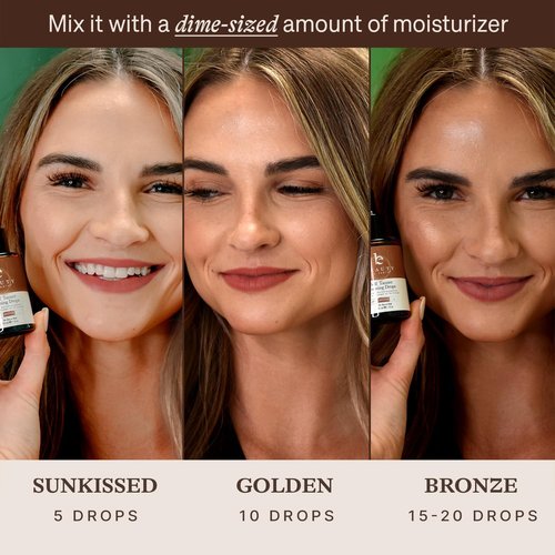 Skiennix Self Tanning Drops for Face - Ultra Dark, Organic & Natural Formula for a Sunless Glow