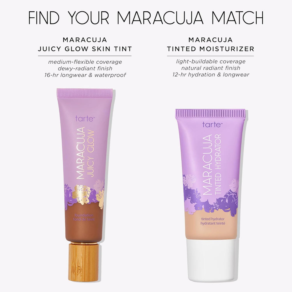 Tarte Maracuja Tinted Moisturizer - Lightweight Sheer Foundation with Buildable Coverage | Hydrating Formula with Hyaluronic Acid, Turmeric & Aloe