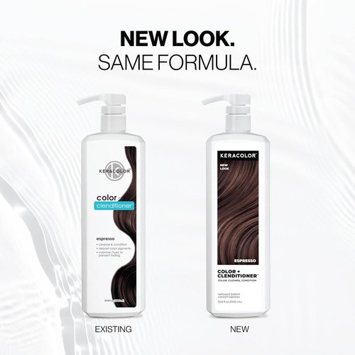 Keracolor Color + Clenditioner - 3-in-1 Color-Depositing Conditioner, Gentle Cleansing, 33.8 Fl Oz | 9 Shades Available