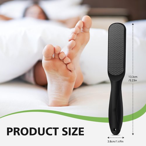 BALUCA Hard Skin Remover Nano Glass Foot File - Foot Callus Remover, Durable Foot Scrubber, Dead Skin Remover, Hygienic Pedicure Tool, Long Lasting Foot Buffer, Soft Smooth Feet, Black