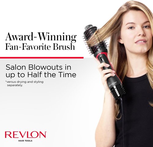 REVLON One Step Volumizer Plus Hair Dryer & Styler - Effortless Volume & Styling Control | Travel-Friendly Black