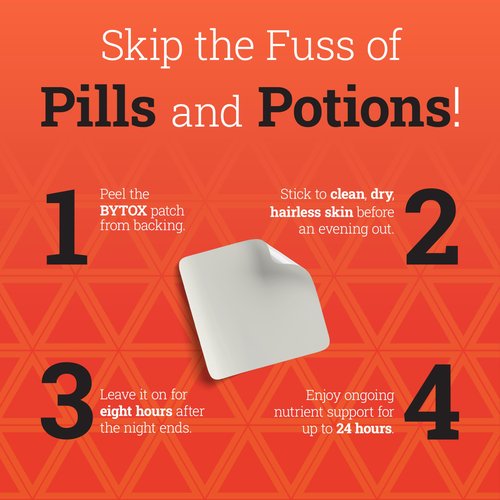 Bytox Recovery Patches | Vitamin Patch with Nutrients & Antioxidant Support for Active Lifestyles | Discreet Application with 24-Hour Action | Made in The USA (Pack of 25)