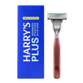 Harry's-PLUS Razor for Men - Premium Handle with Advanced Pivoting System - Shaving Kit in Clay