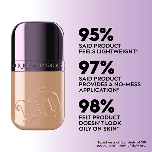 Urban Decay Face Bond Waterproof Foundation - Medium Coverage, Natural Matte Finish, 3% Niacinamide, 1 fl oz