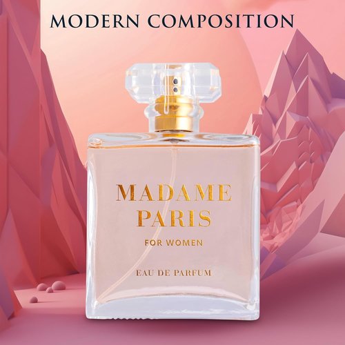 Madame Paris Eau De Parfum for Women - 3.4 Oz Delicate Floral Jasmine & May Rose | Cruelty-Free Fragrance