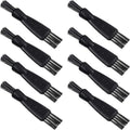 Patelai Electric Shaver Cleaning Brush Set - 8 Double-Sided Nylon Bristle Brushes for Razors & Clippers | Black