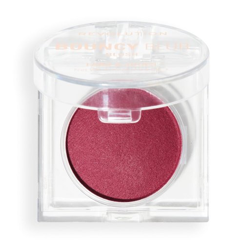 Revolution Bouncy Blur Blush - Buildable Vegan Powder Makeup for Cheeks, Bouncy Berry, 0.19 oz