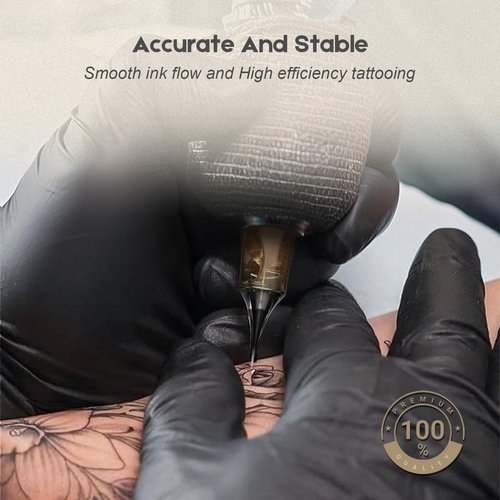 PEPAX Lance Tattoo Needles Cartridge 1003RLL - 20Pcs Tattoo Cartridge Needles #10 Standard 3 Round Liner Tattoo Cartridges Diameter 0.30mm Long Taper 5.0mm Safety Membrane Permanent Makeup Machine