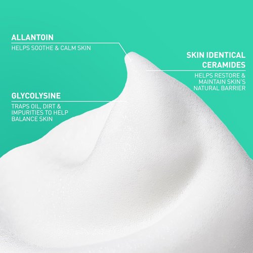 CeraVe Balancing Air Foam Face Wash - Foaming Cleanser for Combination Skin | 8HR Oil Control & 24HR Hydration, 8oz
