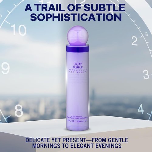Perry Ellis 360 Purple Body Mist for Women - 8 oz Fragrance with Floral Notes