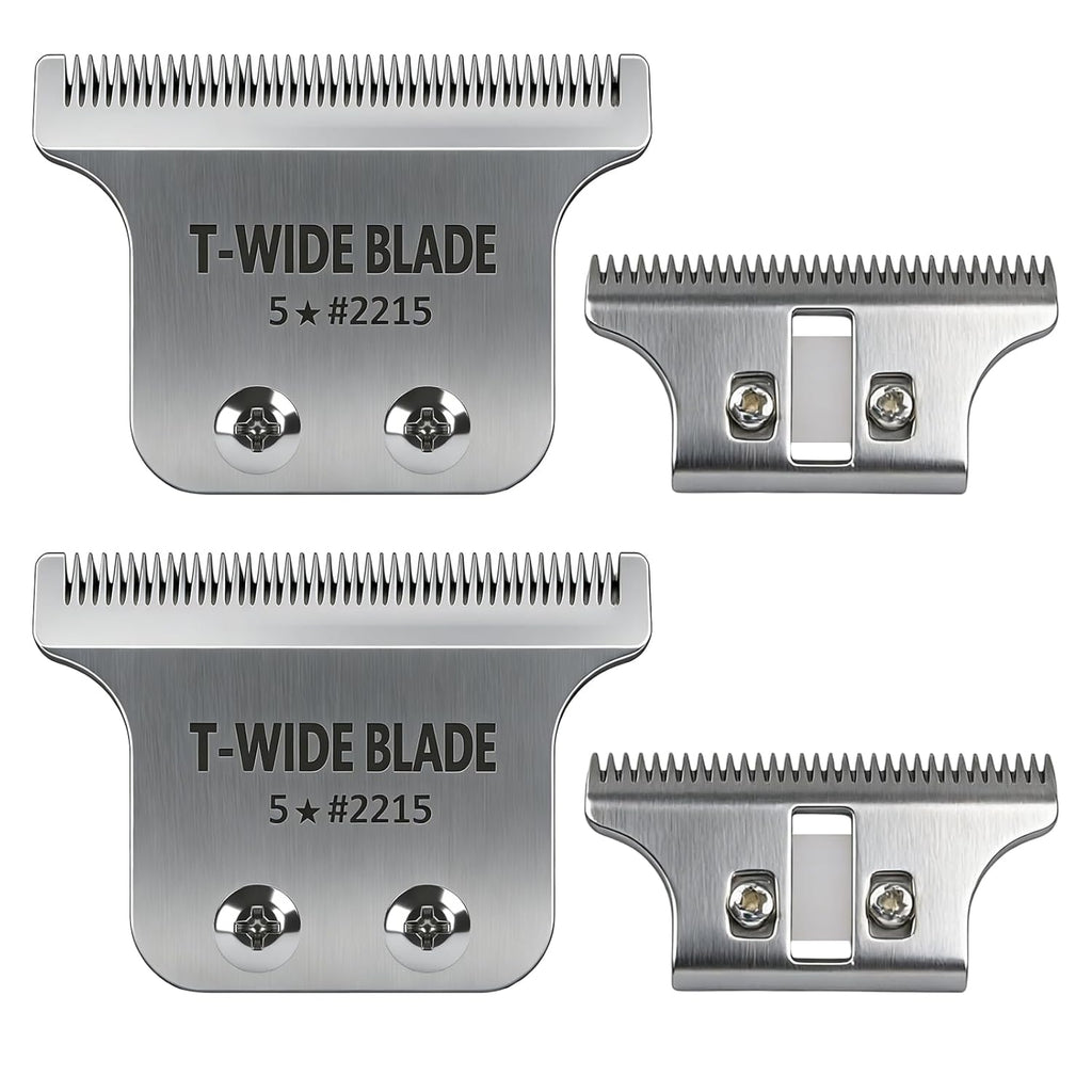 Wahl 5 Star Detailer Li Trimmer Replacement Blades - Adjustable Zero-Gap Stainless Steel, Silver | 2 Pack