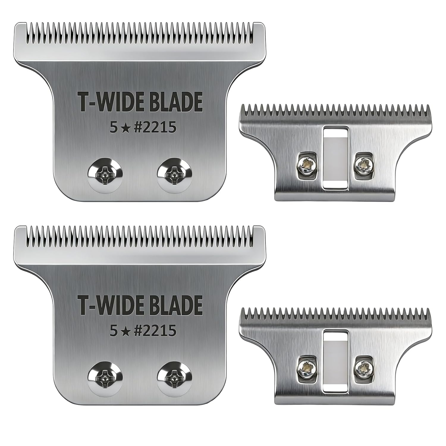Wahl 5 Star Detailer Li Trimmer Replacement Blades - Adjustable Zero-Gap Stainless Steel, Silver | 2 Pack