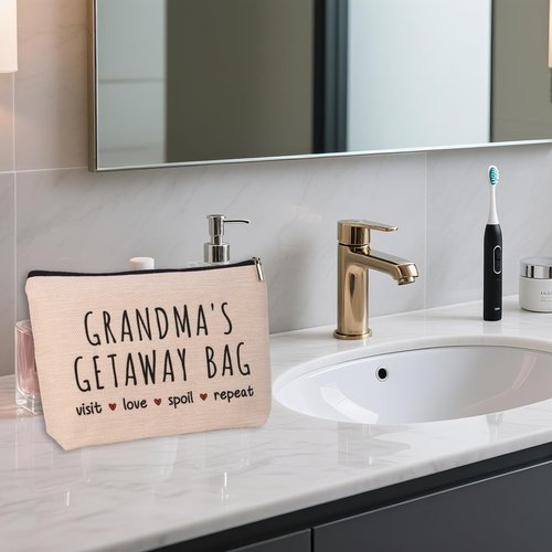 HDYHDY New Grandma Gifts Makeup Bag, Grandma Birthday Gifts for Nana Mimi Gigi Granny Grandmother, Best Promoted to Grandma Gift First Time 2026, Grandmas to Be Gift, Christmas Travel Cosmetic Bag