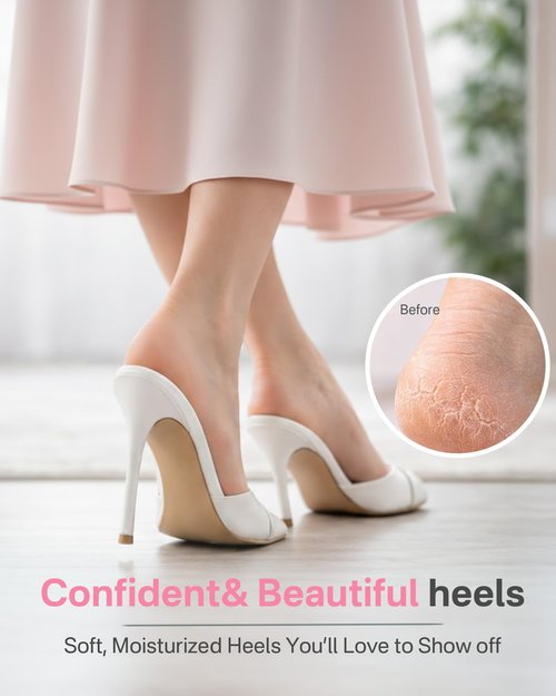 Moisturizing Socks Women, Heel Socks for Dry Cracked Feet, Feather Yarn Gel Socks for Overnight Hydration – Deep Silicone Socks with Rose, Jojoba & Olive Oils, 2 Pairs Pink