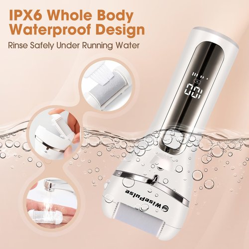 Electric Foot Callus Remover: Rechargeable Portable Electronic Foot File Callus Remover, Electric Callus Remover for Feet with 3 Rollers, IPX6 Waterproof Foot Care for Dead,Cracked Dry Skin