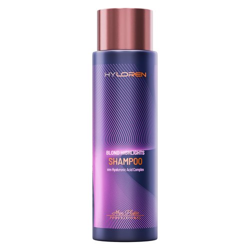 Mon Platin Professional HYLOREN Blond Hair Shampoo with Hyaluronic Acid for Blond & Highlighted Hair, Shampoo for Blond Hair, SLS/SLES Free, Moisturizing Shampoo, Purple Shampoo, 500ml