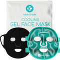 Medi Grade Cooling Gel Face Mask with 1 Lycra Fabric Mask and Storage Pouch - Soothing Gel Face Mask for Dark Circles and Puffiness - Cold Full Face Gel Mask Relaxation
