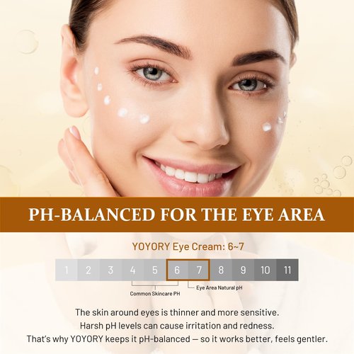 Retinol Eye Cream for Eye Bags - Rapid Under Dark Circles,Wrinkles, Fine Lines, Puffiness | Hydrating Anti-Aging Moisturizer Skin Care, Christmas gifts for Women and men 0.67 fl oz (Yellow)