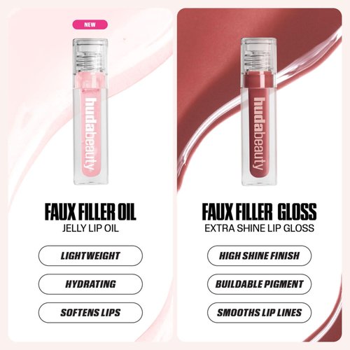 Huda Faux Filler Jelly Lip Oil - Juicy Pink Lady (.13 Fl Oz)