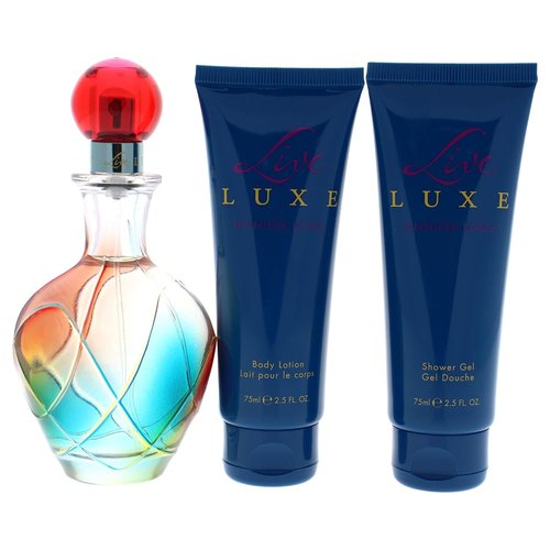 Jennifer Lopez Live Luxe Gift Set for Women - 3.4oz EDP Spray, 2.5oz Shower Gel & Body Lotion