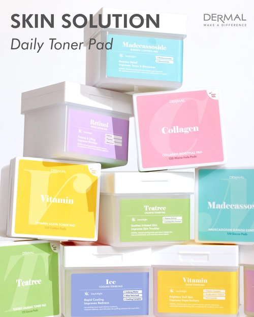 DERMAL Madecassoside Blemish Control Toner Pads 120 Count – CICA Centella Niacinamide PHA for Dark Spots & Uneven Tone – Vegan Gauze Tencel Pads with Tweezers (Korean Skincare)