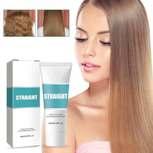 Maigoole Protein Hair Straightening Cream - Silk & Gloss Formula for Curly Hair | 2-Pack