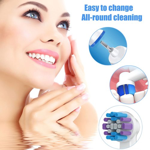 Toothbrush Replacement Heads Compatible with Oral B Braun，Pack of 16 Professional Electric Toothbrush Heads for Oral-B 7000/Pro 1000/9600/ 5000/3000/8000 Electric Toothbrush